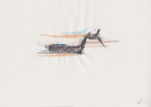 O.T. 2019, Aquarell, Bleistift, 30 x 42 cm