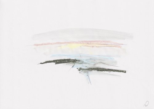 O.T. 2019, Aquarell, Bleistift, 30 x 42 cm