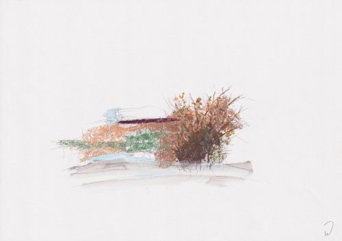 O.T. 2018, Aquarell, Bleistift, 30 x 42 cm