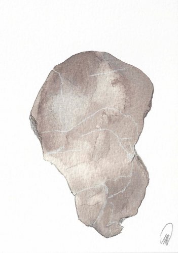 O.T. 2025, Aquarell, Aquarellstift, 18 x 13 cm