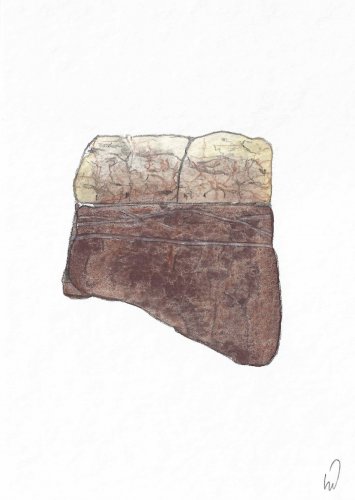 O.T. 2024, Aquarell, Aquarellstift, 17 x 12 cm