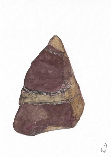 O.T. 2024, Aquarell, Aquarellstift, 17 x 12 cm
